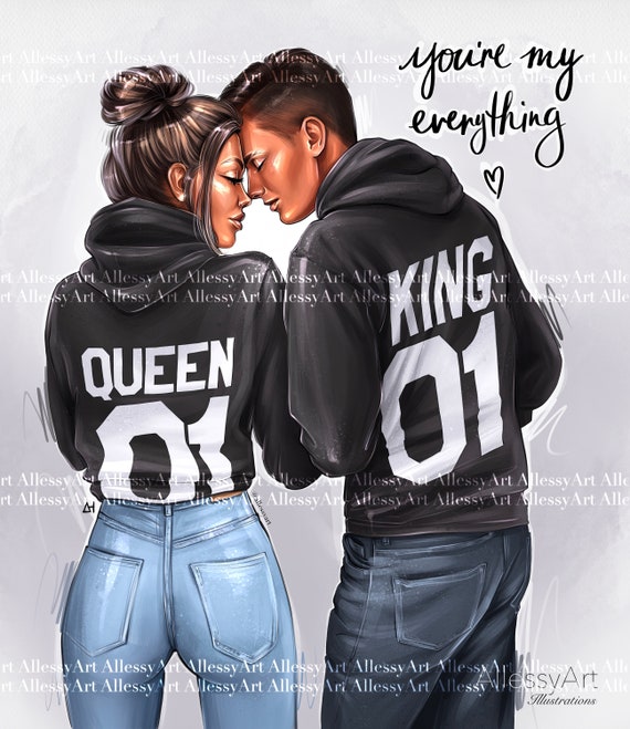 Instant Download Couple Goals King and Queen Number One Love Valentine’s Day