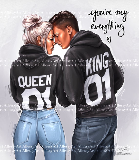 Instant Download Couple Goals King and Queen Number One Love Valentine’s Day