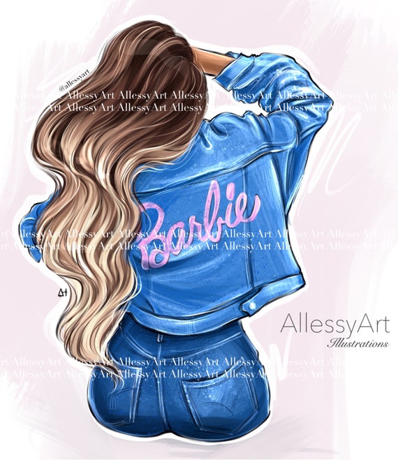 Instant Download Barbie Clipart Fashion Illustration Etsy 日本