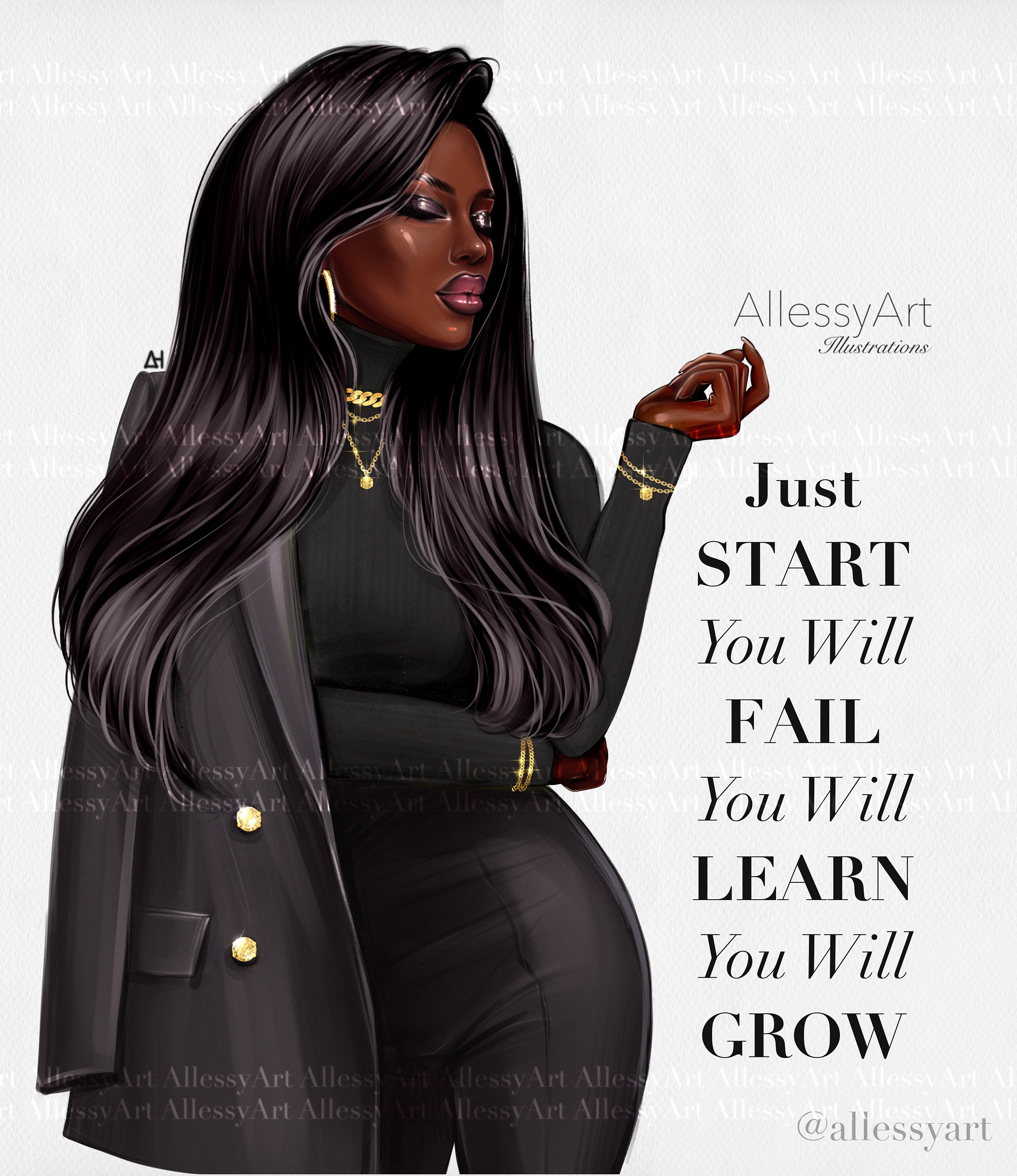 Instant Download Fashion Girl Boss Building Her Empire Shopping