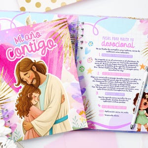 2026 Christian Devotional Planner, Illustrated A5 Bible Study Journal (Editable Canva Template) image 3