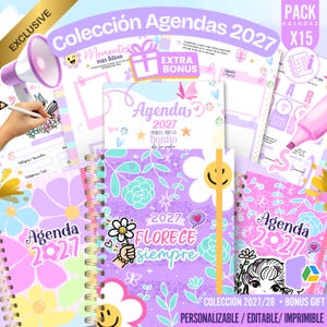 2027 Planner Collection, Editable & Printable Bundle (Spanish)