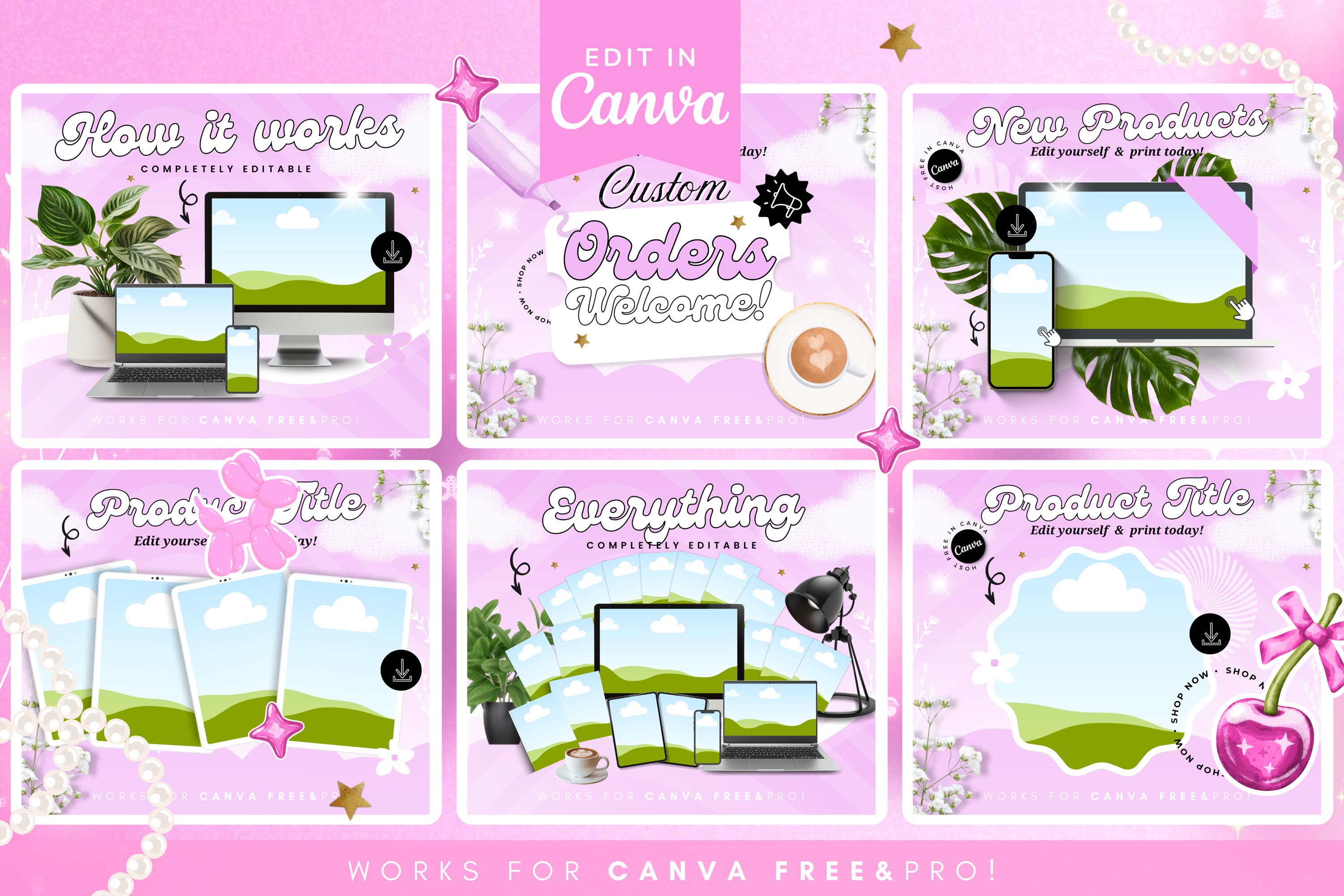 50 Canva Etsy Mockup Templates: Digital Product Listing Photo Kit - Etsy
