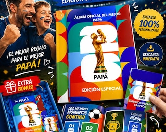 World Cup 2026 Sticker Album Template for Dad (Canva Editable)