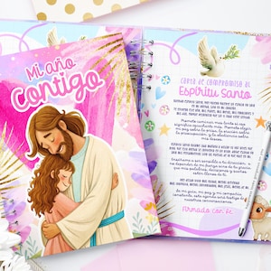 2026 Christian Devotional Planner, Illustrated A5 Bible Study Journal (Editable Canva Template) image 2