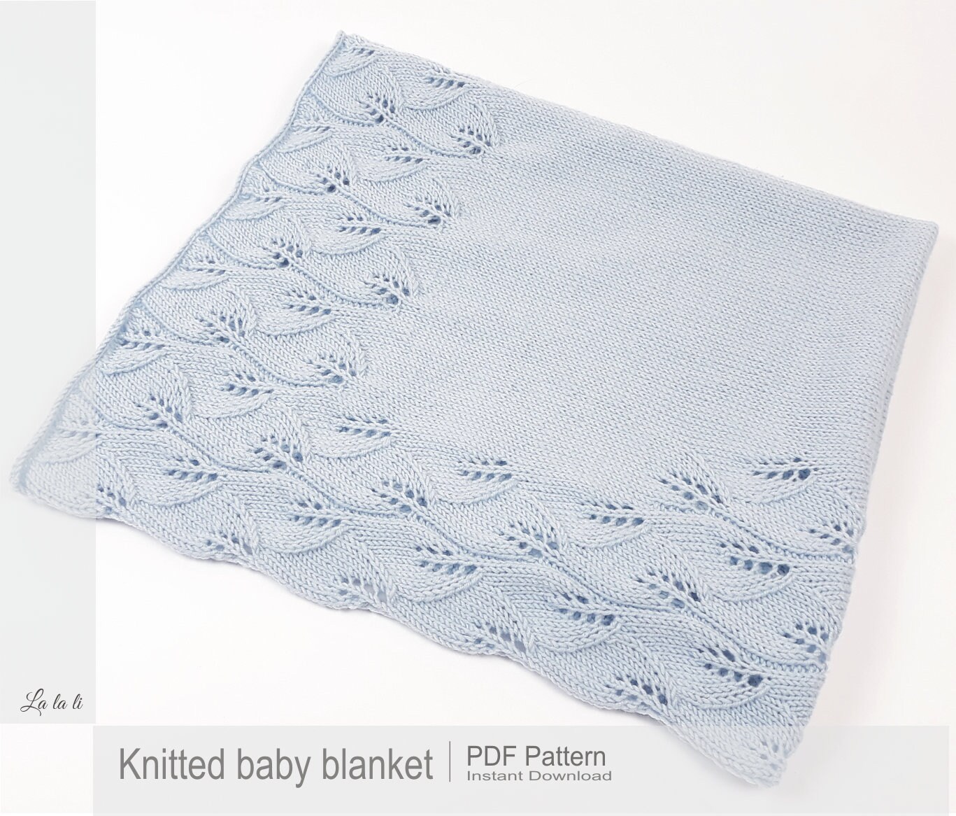 Knitted Baby Blanket Pattern Baby Blanket Pattern DIY Knit Etsy