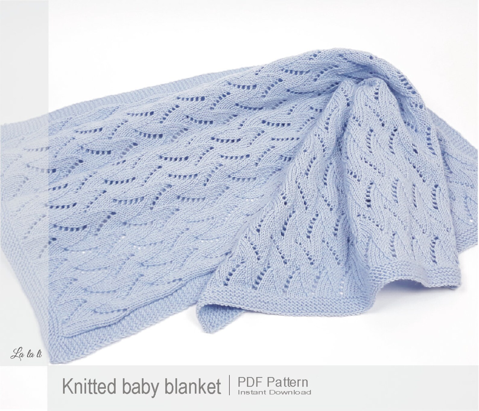Knitted Baby Blanket Pattern Baby Blanket Pattern DIY Knit Etsy