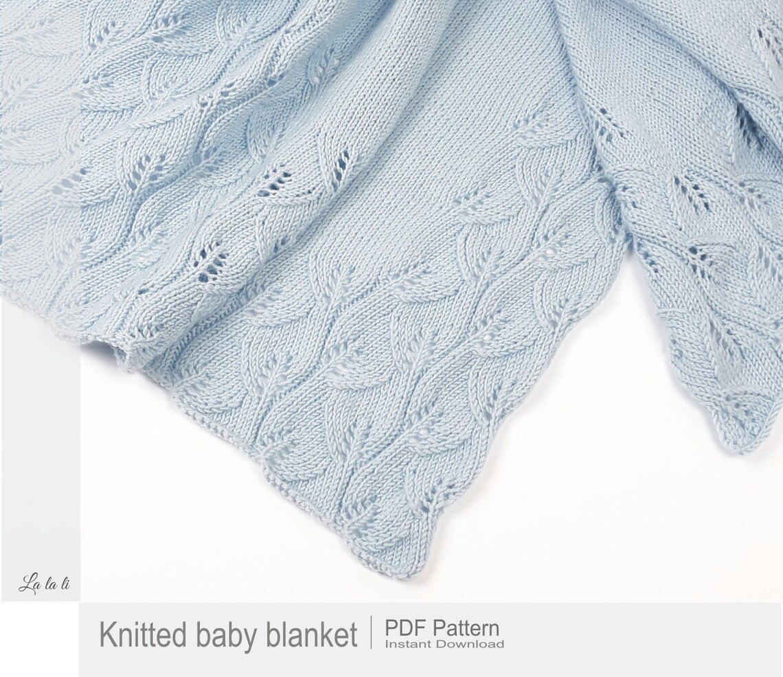 Knitted Baby Blanket Pattern Baby Blanket Pattern DIY Knit Etsy