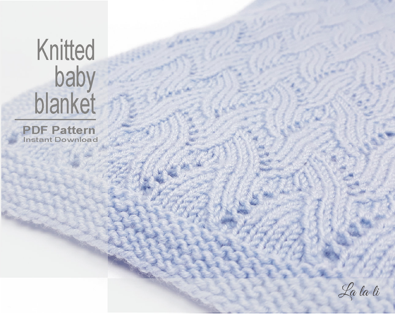 Knitted Baby Blanket Pattern Baby Blanket Pattern DIY Knit Etsy