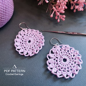 Earrings Crochet Pattern, Crochet Earrings, Easy Crochet, Crochet Gifts, Crochet, PDF Crochet Pattern