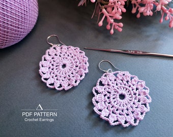 Patrón de pendientes a crochet, diseño boho, ideal para principiantes, regalos DIY, formato PDF