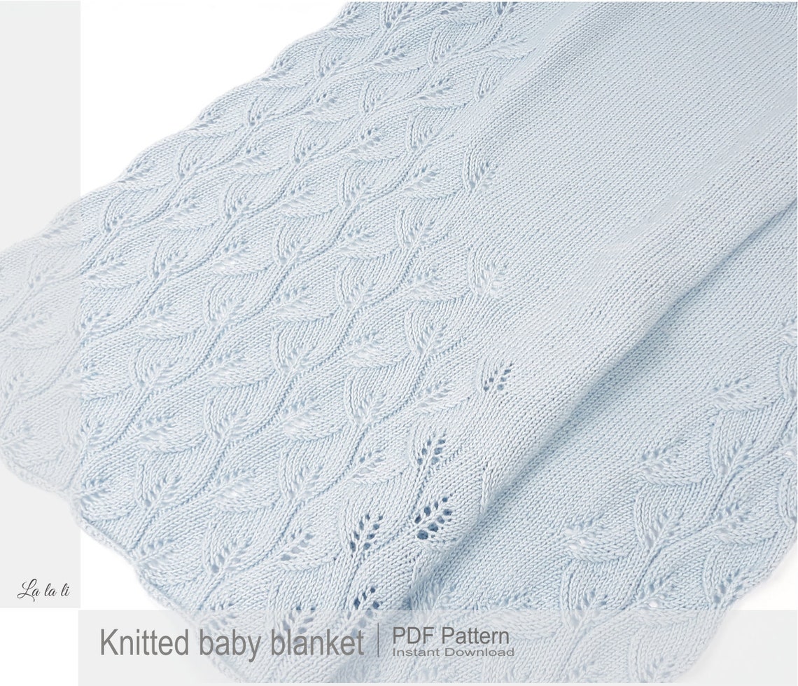 Knitted Baby Blanket Pattern Baby Blanket Pattern DIY Knit Etsy