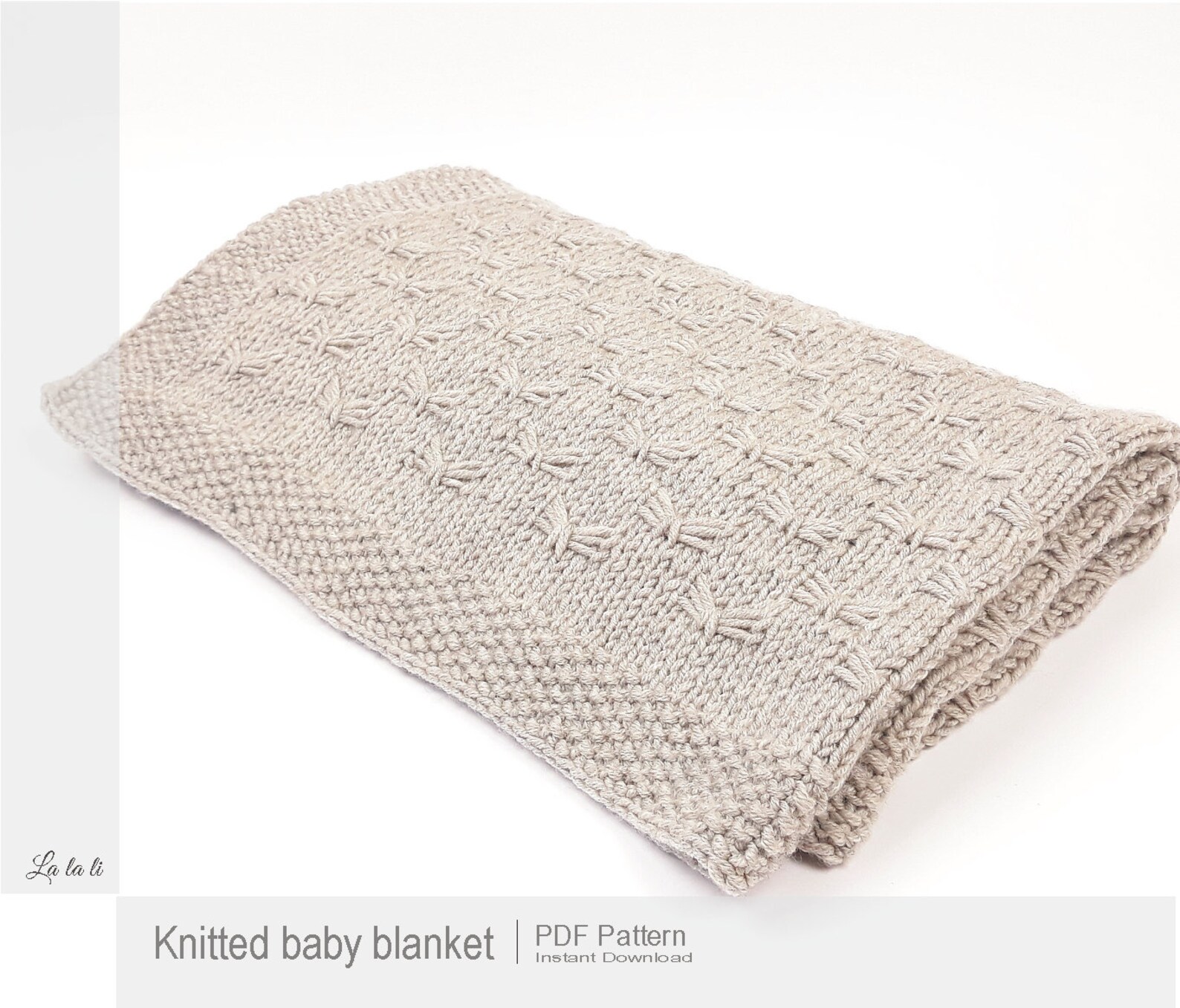 Knitted Baby Blanket Pattern Baby Blanket Pattern DIY Knit Etsy