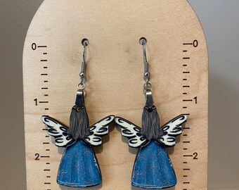 Angel earrings, Christmas earrings, lightweight earrings, stocking stuffer, Christmas gift, angel lover gift