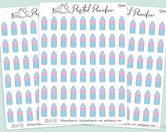 Kawaii Water Bottle Tracker Sticker Sheet for Planners and Journals SS010