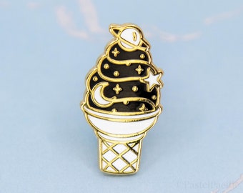 Galaxy Ice Cream Cone Enamel Pin