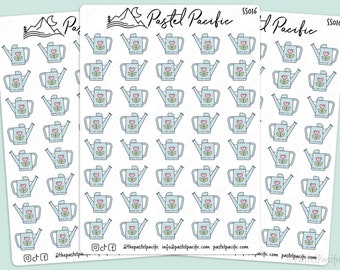 Watering Plant Reminder Sticker Sheet for Planners and Journals SS016