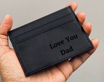 Cartera de tarjeta personalizada, Titular de tarjeta personalizada, Titular de tarjeta de cuero personalizado, Titular de tarjeta de cuero delgado, Cartera de tarjeta de crédito de cuero