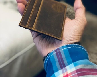 Cartera de tarjeta personalizada, Titular de tarjeta personalizado, Titular de tarjeta de cuero personalizado, Titular de tarjeta de cuero delgado, Titular de tarjeta de crédito de cuero
