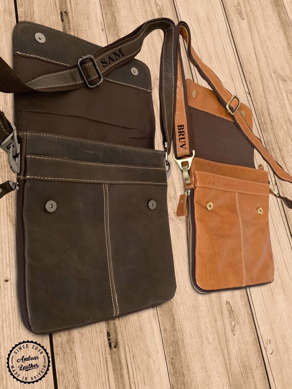 personalized mens messenger bags