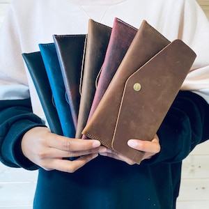 Women Leather Wallet, Monogrammed wallet, Personalized Wallet, Wallet for Her, Leather Wallet Purse, Leather Wallet Womens