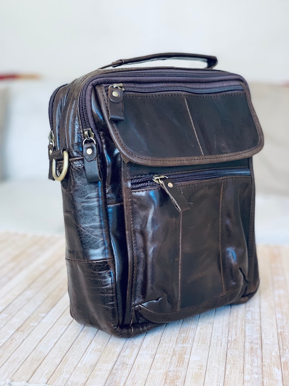 Handmade Genuine Leather Vintage Brown Mens Travel Bag Cool Messenger –  iwalletsmen
