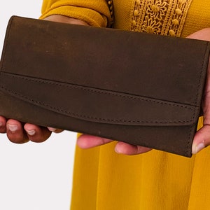 Cartera de mano, regalo para esposa, regalo para mamá, billetera personalizada para mujer, billetera de cuero para mujer
