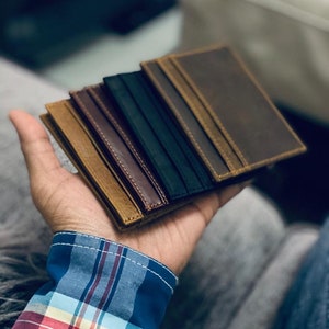 Minimalistische gepersonaliseerde portemonnee, gepersonaliseerde kaarthouder, gepersonaliseerde leren kaarthouder, leren kaarthouder, leren creditcardportemonnee