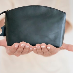 Regalo per la Festa della mamma, pochette per cosmetici in pelle, regalo per damigella d’onore, pochette da toilette da donna, regalo per lei, regalo per donne, kit Dopp in pelle