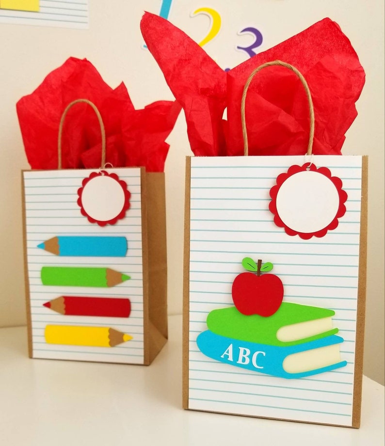 Back to school gift bags First day of school treat bags image 0