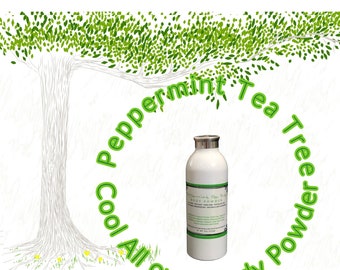 WHOLESALE 5 Body Powder Peppermint Tea Tree Oil Body Foot Powder Cool All over Powder Bra Powder