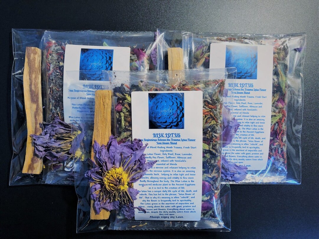 Yoni Herbs, BLUE LOTUS New Beginnings Release the Trauma Lotus Flower