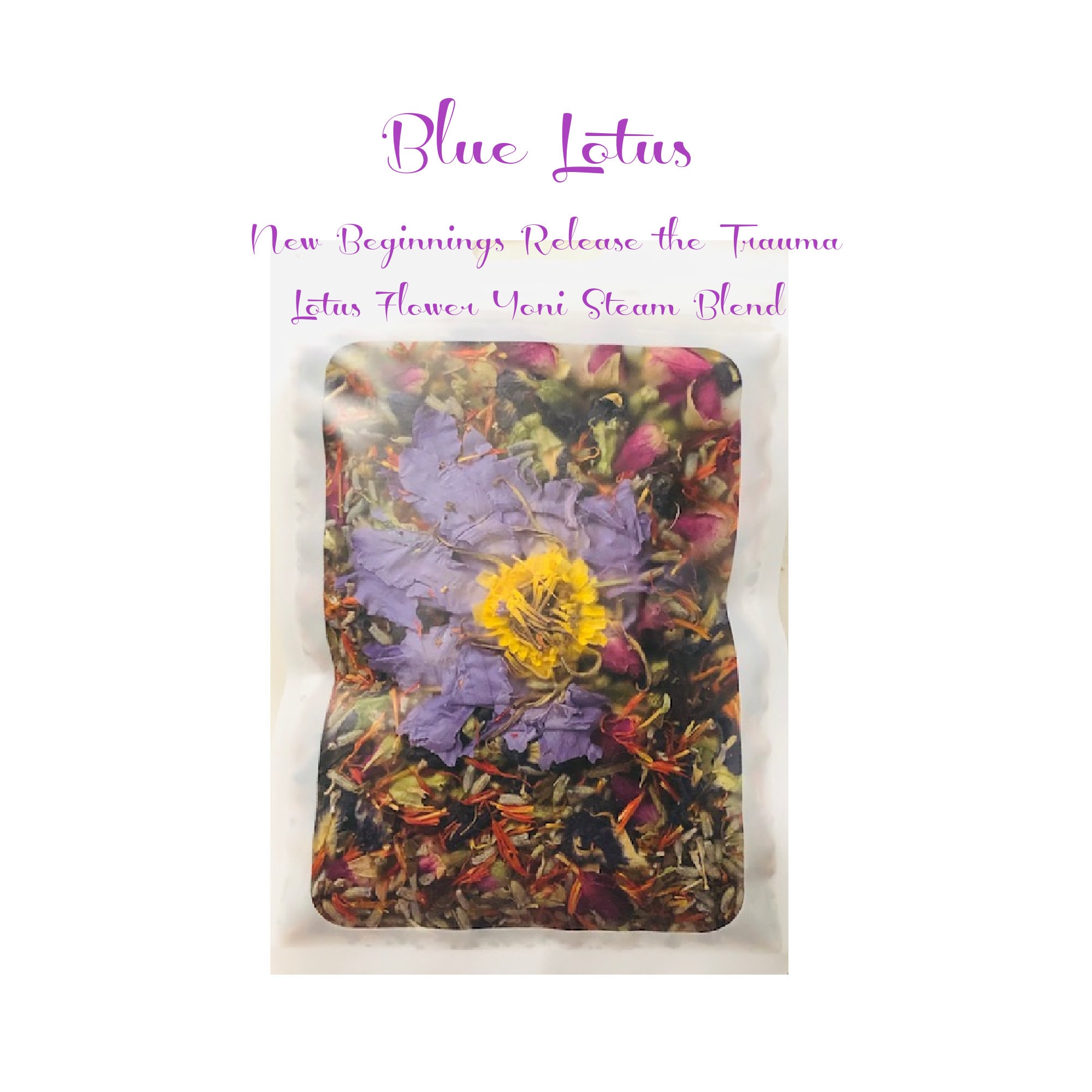 Yoni Herbs, BLUE LOTUS New Beginnings Release the Trauma Lotus Flower Yoni Steam Blend, yoni