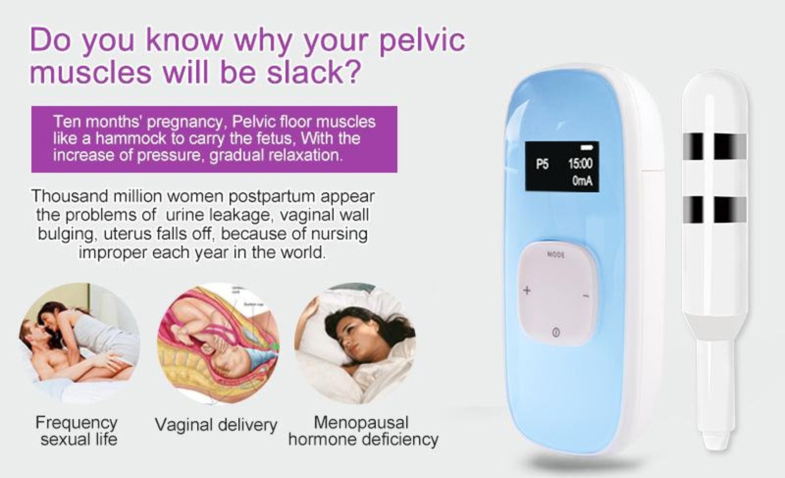 TENS EMS Pelvic Floor Muscle Stimulator Vaginal Trainer Kegel Etsy