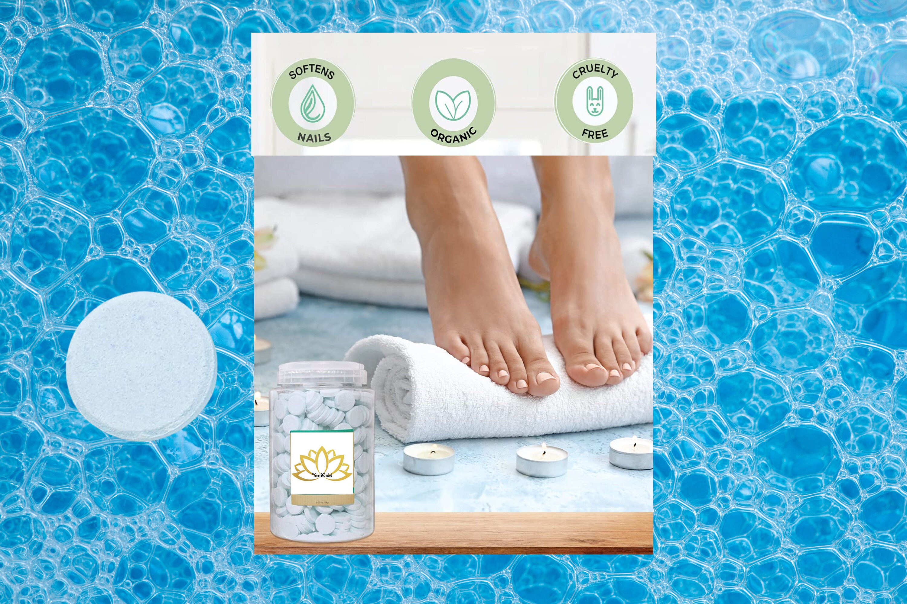 SPA Pedicure Soak Tablets, Foot Detox, Foot Soak, Foot Spa, Moisture