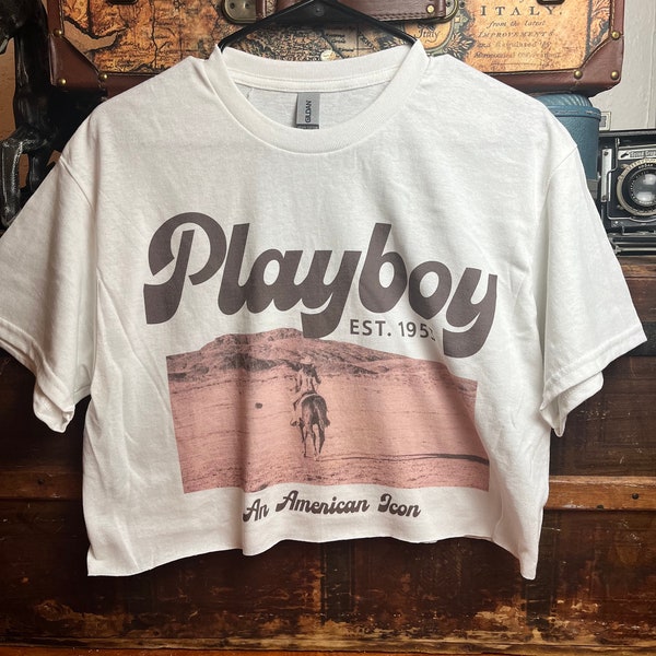 Playboy Cowboy Vintage Crop Top