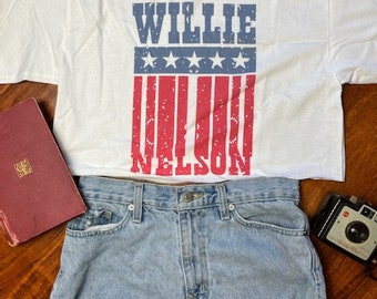Willie Nelson Vintage Crop Top