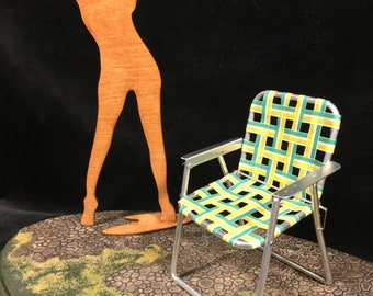 Miniature Aluminum Folding Chair miniature one inch scale