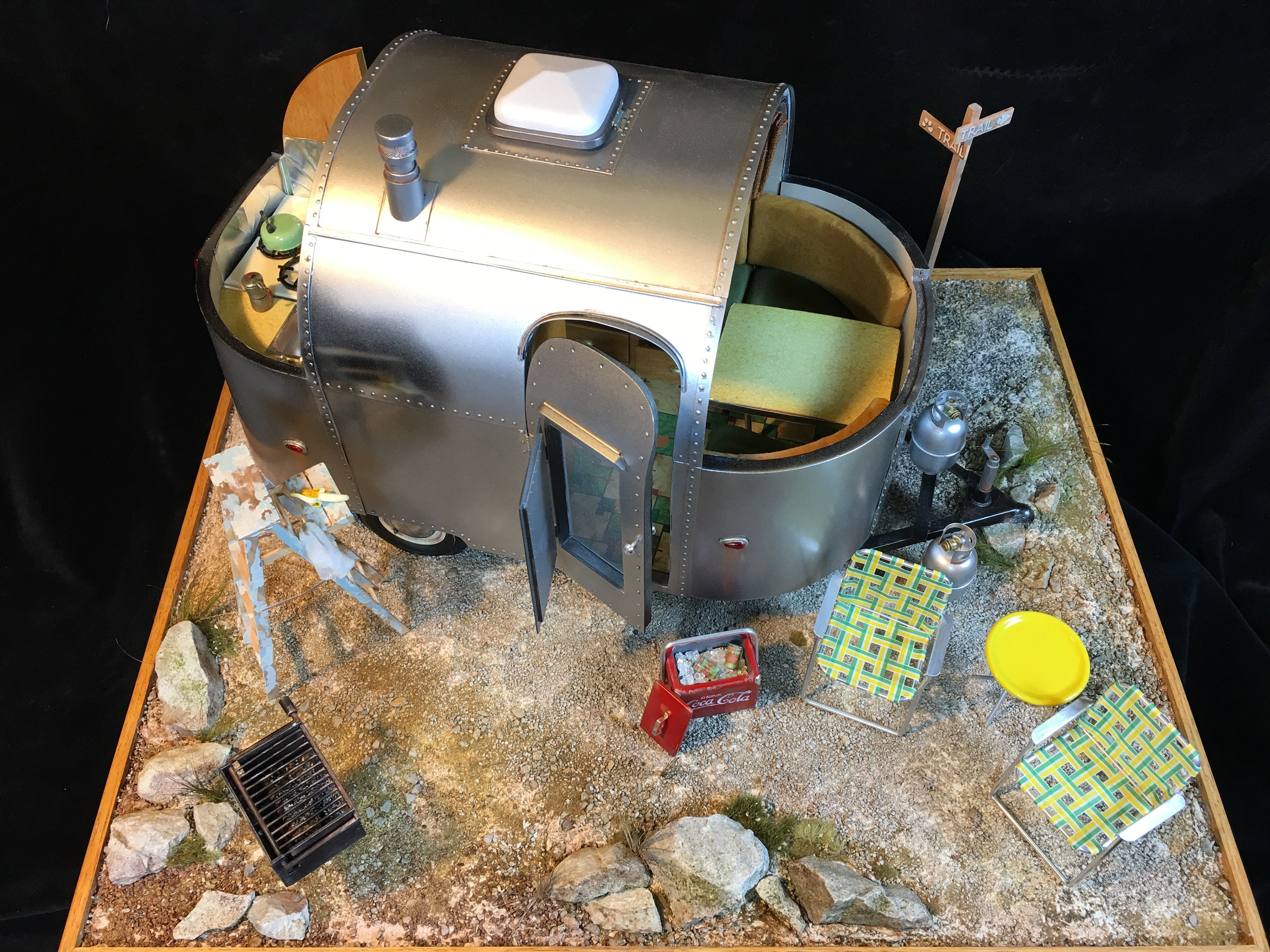 Airstream Trailer 1/12 Diorama With Full Interior Details - Etsy