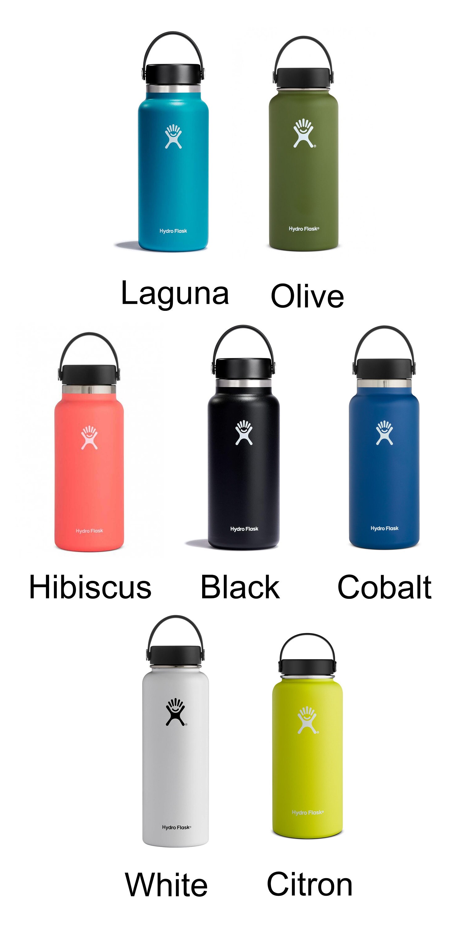 Custom 32oz Hydro Flask® Water Bottle – Personalized Topographic