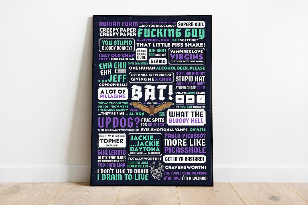 What We Do in the Shadows TV Quotes Poster - Etsy