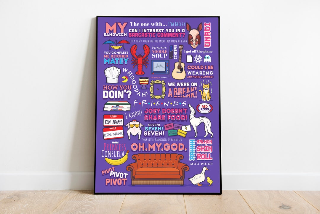 Freunde Zitate TVSerie Poster Etsy.de