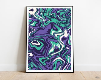 Minimalist, Abstract, Mid Century Modern, Liquid, Wall art, Home Decor
