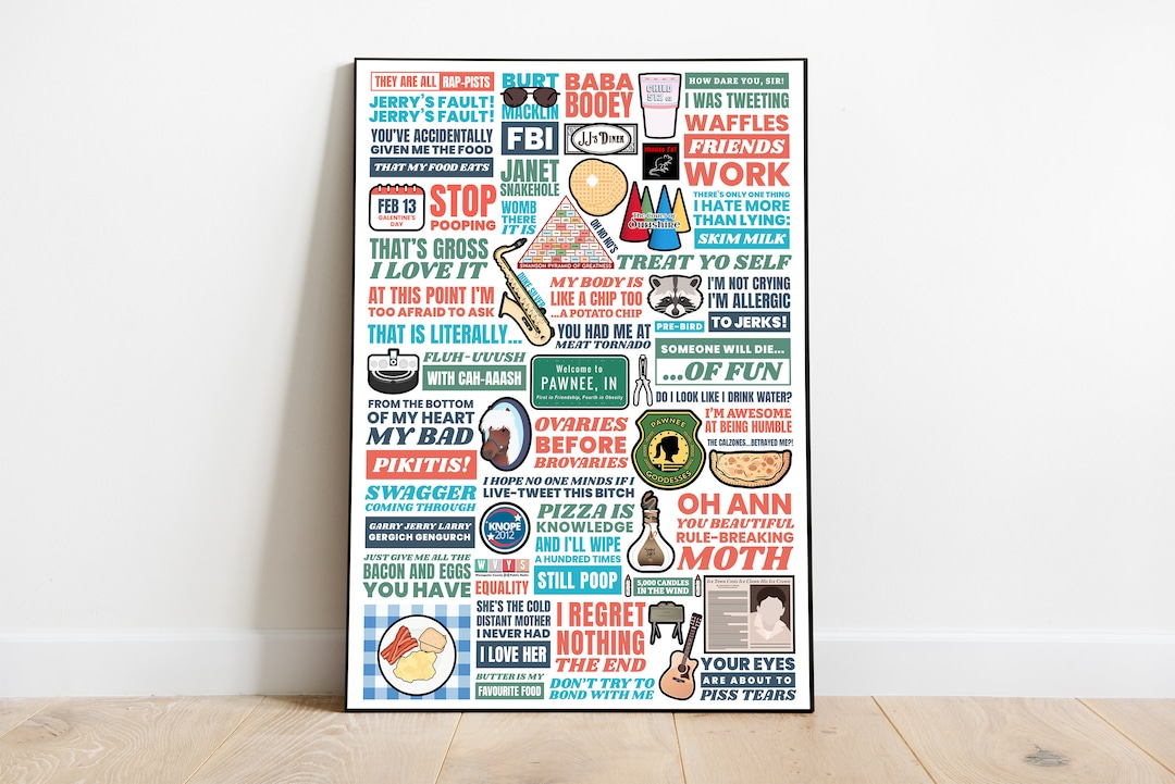 Parks and Recreation TV Show Quotes Poster - Etsy