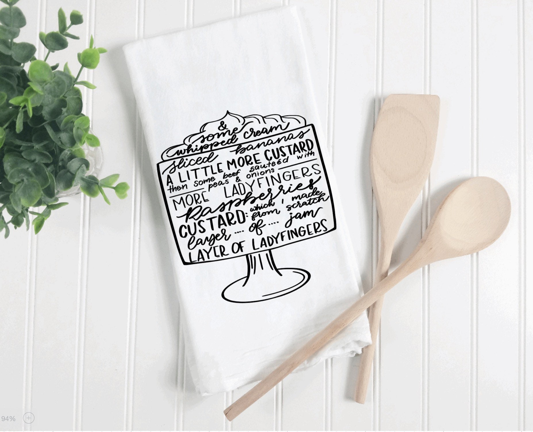 Friends inspired trifle bowl tea towel flour sack tea towel Etsy