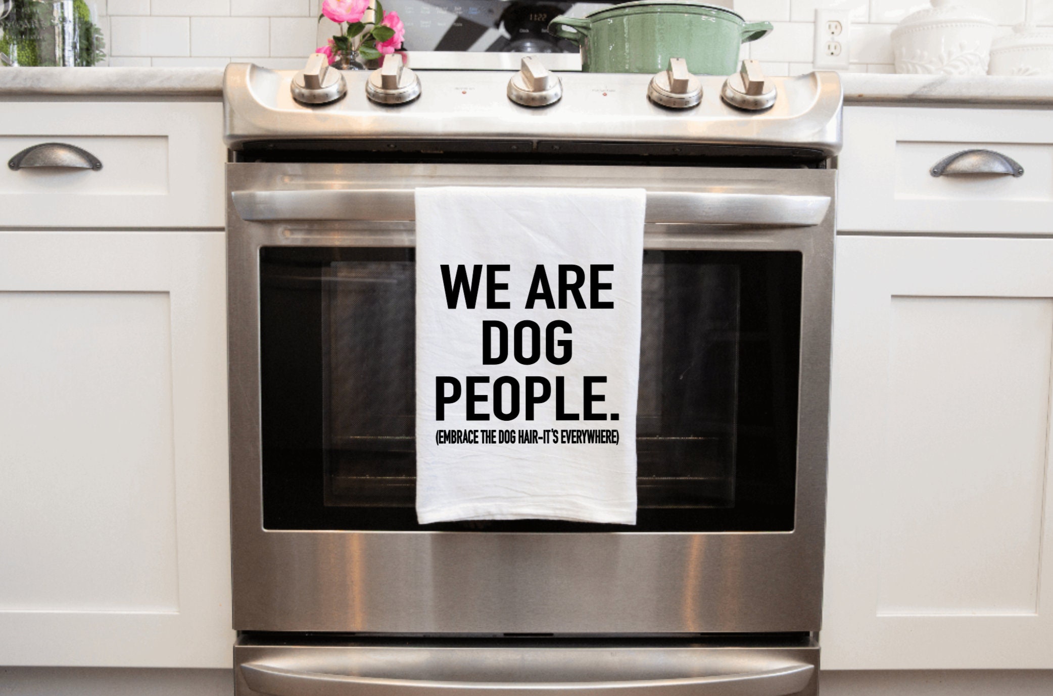 Embrace the Dog Hair Tea Towel, Funny Tea Towel, Dog Kitchen Towel ...