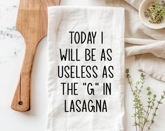 Today I will be useless funny kitchen towels, Funny tea towels, sassy dish towel, witty kitchen towel, sarcastic tea towel, funny hand towel