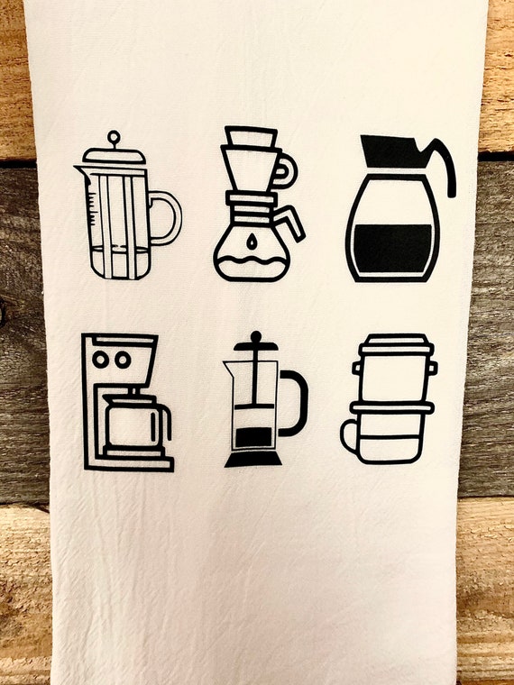 Coffee Variety Flour Sack Tea Towel, Coffee Bar Decor, Linen Tea Towels,  Coffee Lover Gift, Tea Towels, Coffee Kitchen Towels, Hand Towels 