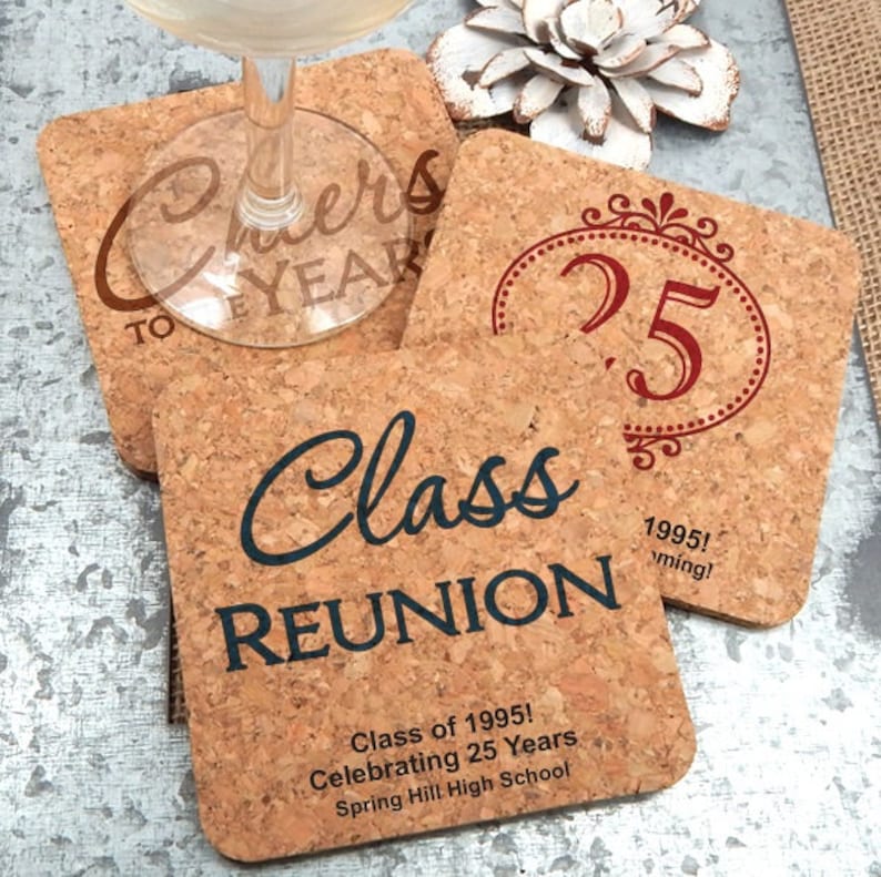 Class Reunion Coaster Favors 70 Etsy