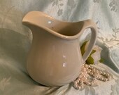 Vintage Pitcher, White Ironstone, Tepco China, Made in USA